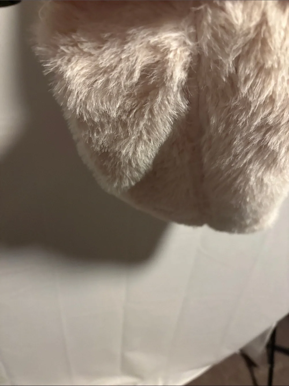 Victoria's Secret Cream Faux Fur Tote Bag